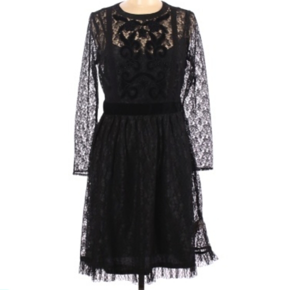Nanette Lepore Dress 2 NWT Black Lace Cocktail NEW Holiday Party LBD NEW - Picture 3 of 5